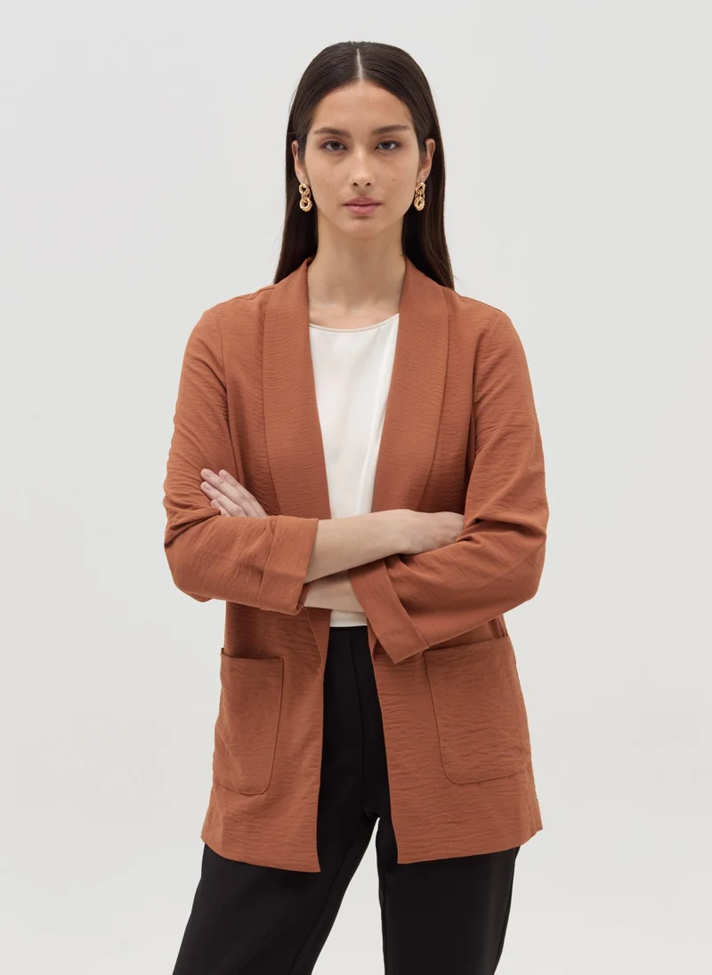 Ovs Open crinkle-effect fluid blazer