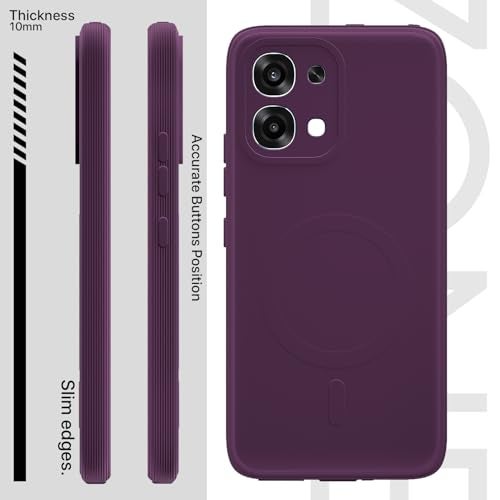 Pikkme Back Cover for Oppo F31 5G / Oppo F33 5G Soft Matte Silicone Mag-Safe Design (Mag-Safe Not Support) Camera Protection | Slim Fit Bumper Cover (Purple) - Image 3