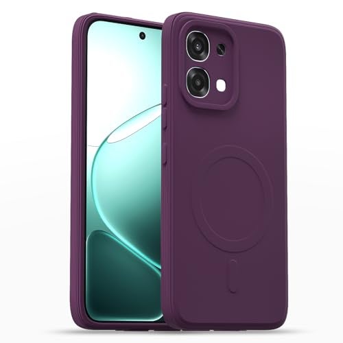 Pikkme Back Cover for Oppo F31 5G / Oppo F33 5G Soft Matte Silicone Mag-Safe Design (Mag-Safe Not Support) Camera Protection | Slim Fit Bumper Cover (Purple) - Image 1