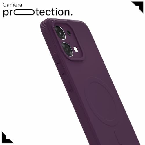 Pikkme Back Cover for Oppo F31 5G / Oppo F33 5G Soft Matte Silicone Mag-Safe Design (Mag-Safe Not Support) Camera Protection | Slim Fit Bumper Cover (Purple) - Image 5