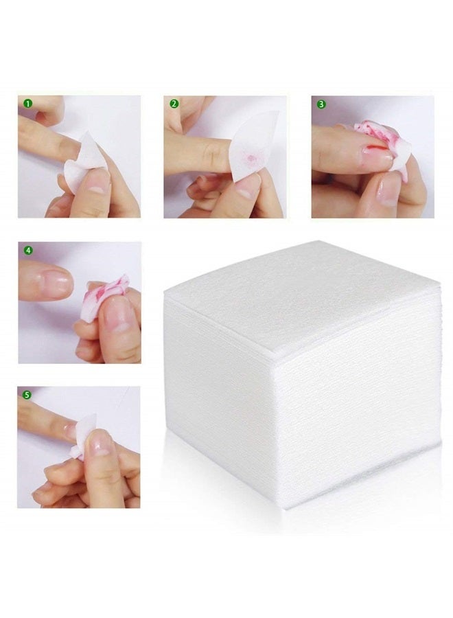 BTYMS 975 Pcs Lint Free Nail Wipes Cotton Pads for Gel and Push Down Nail Polish Remover Pump Dispenser Bottle Empty Acetone Container 6 oz /180 ml - Image 3