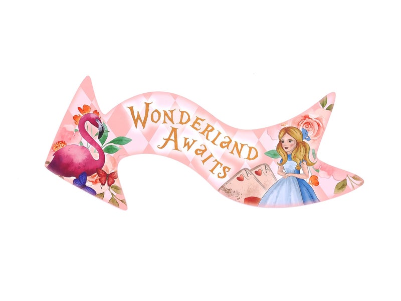 ASVP Shop Alice in Wonderland Party Arrow Signs - Pack of 24 Arrow Signs - Including String - Mad Hatters Tea Party Supplies Props - Image 4