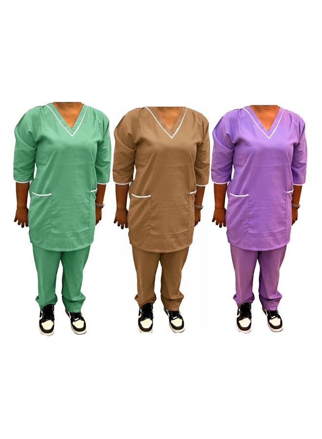3 Pieces Uniform Cleaning Suit for Domestic Workers - Image 1