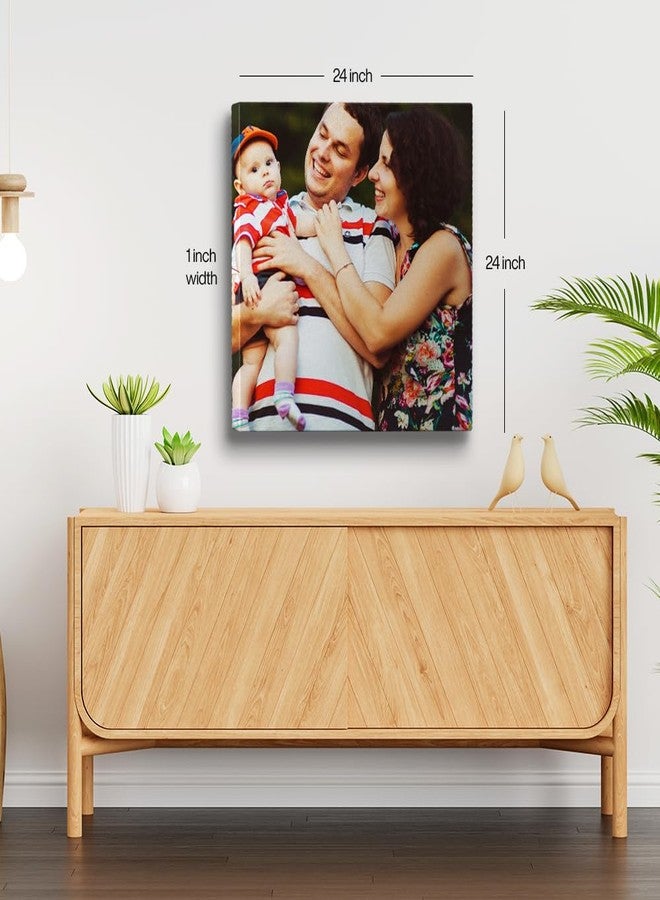 Printodelivery طباعة وتوصيل صورة قماشية مخصصة بإطار من الخشب المضغوط والخشب (8 × 8 بوصة)، إطار صور شخصي لغرفة المعيشة، أعياد الميلاد، حفلات الزفاف، الذكرى السنوية، المكتب، ديكور المنزل، هدية / إطار صور مخصص للجدار - Image 3