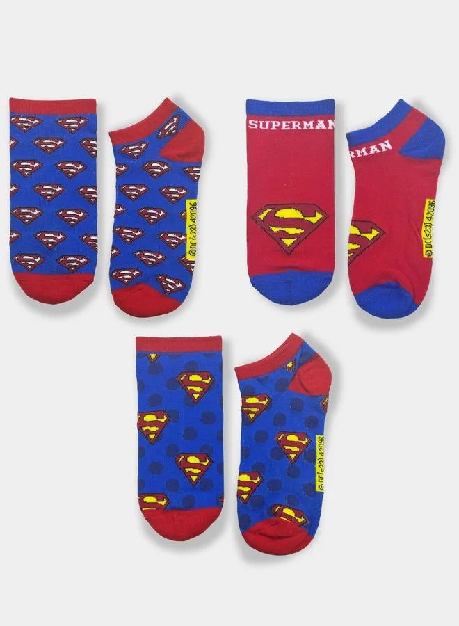 سوبر مان مجموعة من 3 جوارب كاجوال