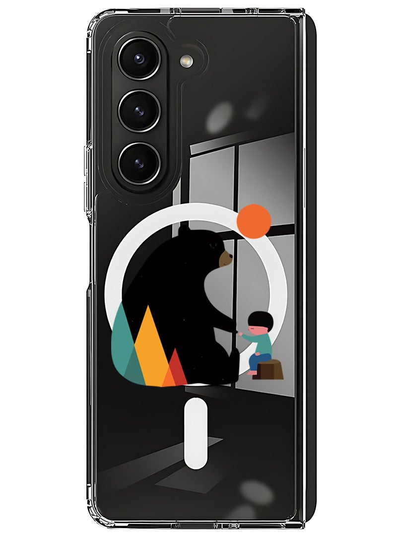 Theodor Magnetic Case for Samsung Galaxy Z Fold 5 Compatible with MagSafe Wireless Charging, Shockproof Phone Bumper Cover Promise - Image 1