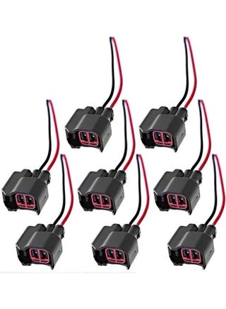 8PCS Fuel Injector Pigtail Connector Plug Wire EV6 Compatible with Ford Mustang F150 F250 Crown Victoria - pzsku/Z12AEAB7D5D712EE2AE17Z/45/1746848590/877b1365-bdf6-4d36-9fca-90ff16595dbf