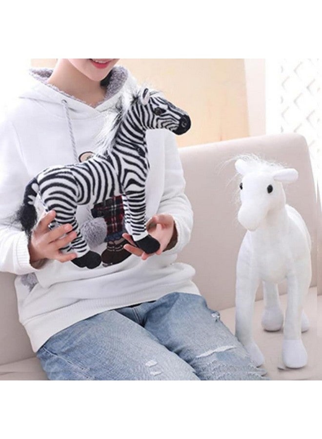 Tickles Simulation Horse Soft Stuffed Plush Animals Toy For Kids Birthday Gift (Size: 50 Cm; Color: White) - Image 5