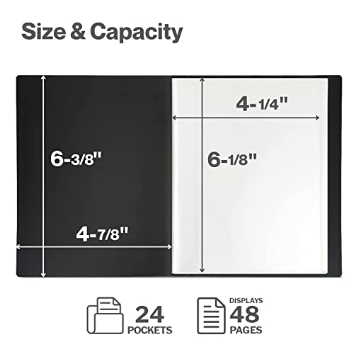 CRANBURY Small Photo Album 4x6 (Blue), 2-Pack 4 x 6 Photo Book, 24 Pockets Shows 48 Pictures, Mini Plastic Picture Album Binder with Customizable Cover - Image 3