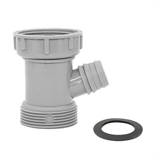 Cinsda Kitchen Sink Drain Pipe Adapter Wye, Y-Shaped Strainer Connector Waste Outlet Male Female Thread Fitting with Dishwasher Input - Image 1