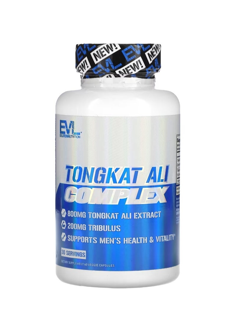 EVLUTION NUTRITION Tongkat Ali Complex 800 mg 60 Veggie Capsules (400 mg per Capsule) - Image 1