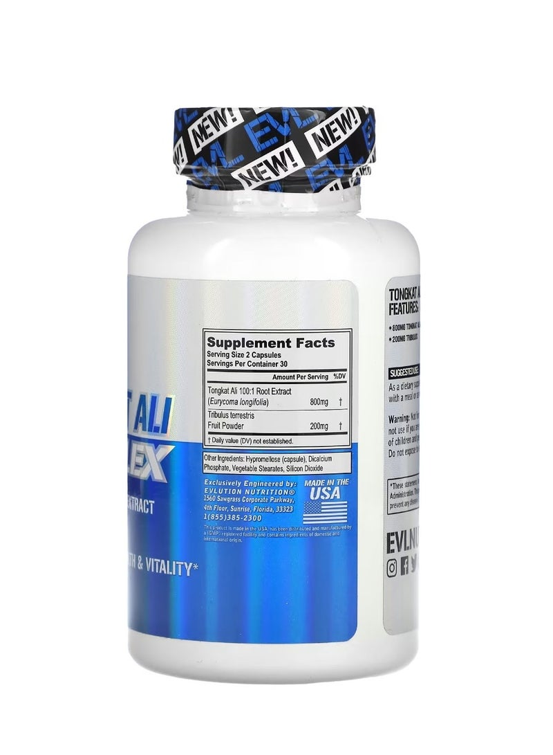 EVLUTION NUTRITION Tongkat Ali Complex 800 mg 60 Veggie Capsules (400 mg per Capsule) - Image 2