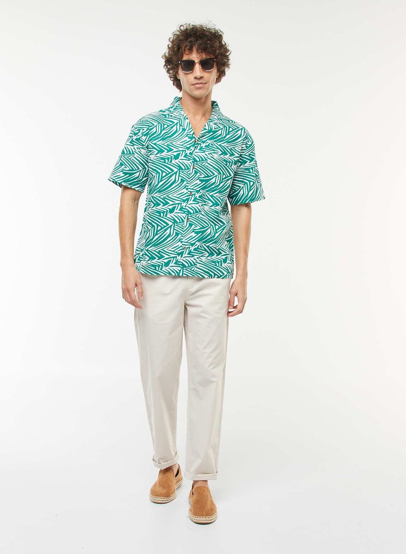 Kiabi Short-sleeved printed linen-blend shirt - Image 2