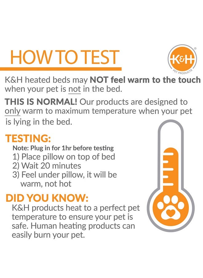 K&H Pet Products - Heated Pet Bed Warmer Waterproof Pet Heating Pad For Cat Beds And Dog Beds, Tan Small - Image 1