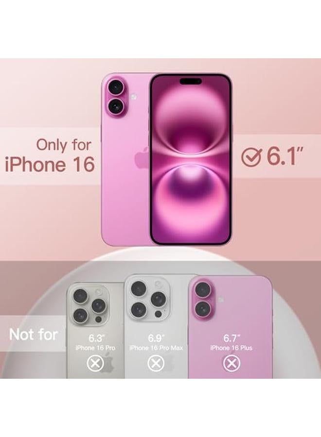 جي تيك جراب سيليكون سائل لهاتف آيفون 16 مقاس 6.1 بوصة، جراب حماية كامل للجسم ناعم الملمس ومضاد للخدش ومقاوم للصدمات مع بطانة من الألياف الدقيقة باللون الوردي الفاتح - Image 2