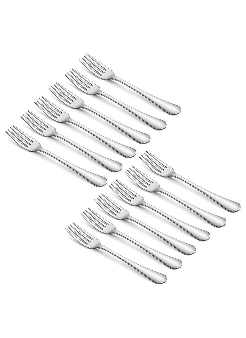 Awm Fork Set Food-Grade Stainless Steel Tea Fork and Table Fork 12Pc Set  - Image 1