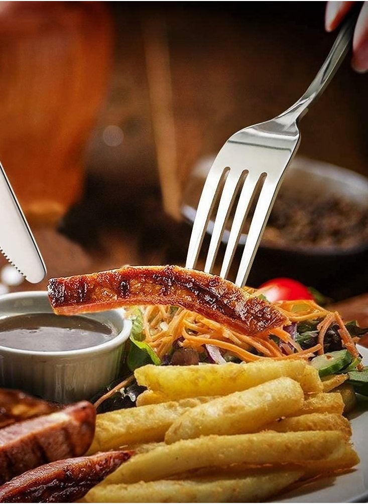 Awm Fork Set Food-Grade Stainless Steel Tea Fork and Table Fork 12Pc Set  - Image 2