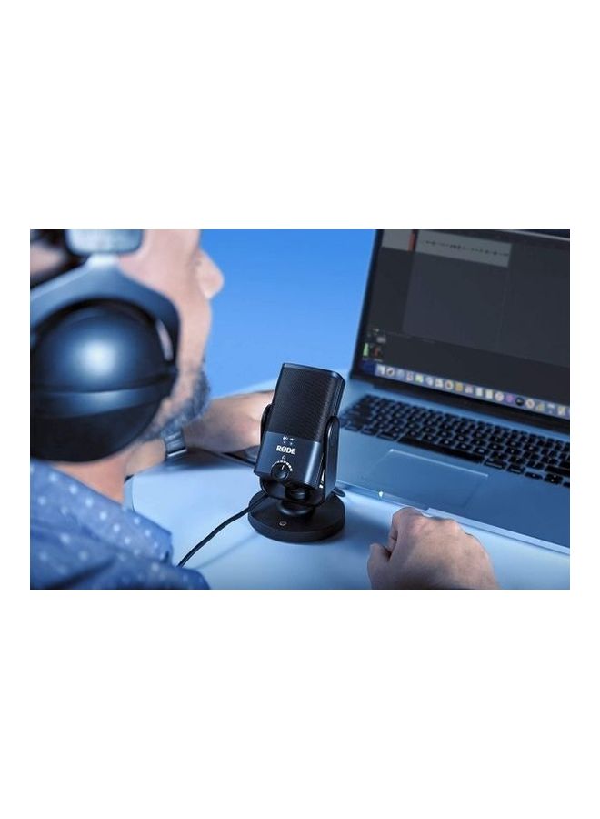رود ميكروفون USB صغير رود NT-USB مع مسند مغناطيسي قابل للفصل، وفلتر بوب مدمج ومضخم لسماعة الرأس 2725492389164 أسود - Image 3