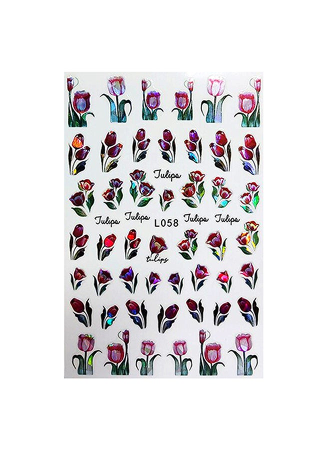 brunson ملصقات تصميم ثلاثي الأبعاد لتزيين الأظافر L058 - Image 1