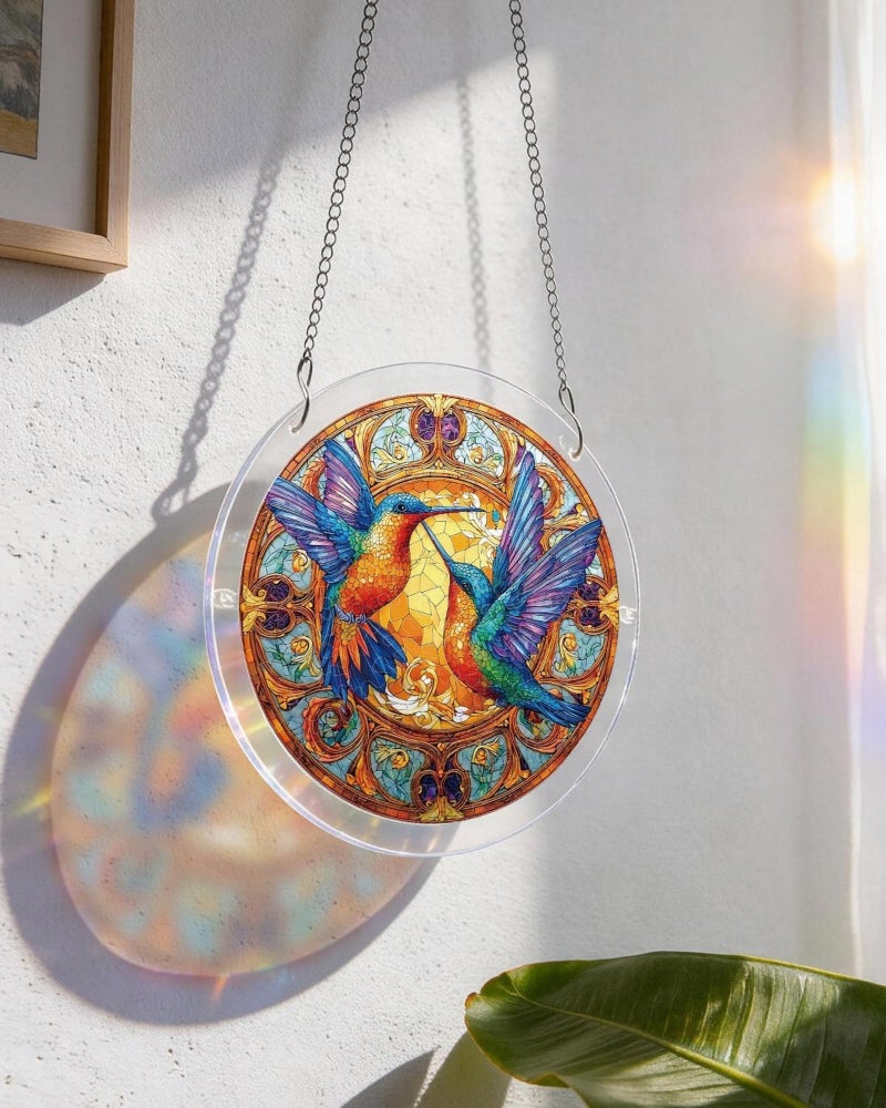 Acrylic Jigsaw Puzzle for Adults DIY Suncatcher Kit High Transparency UV Printed Stained Glass Style Window Hanging Decoration - Laser Cut Scratch Resistant Diamond Acrylic Easy Assembly No Glue with - Image 4