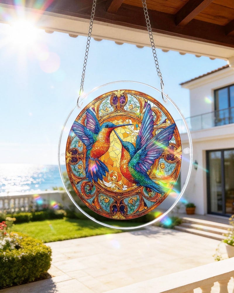 Acrylic Jigsaw Puzzle for Adults DIY Suncatcher Kit High Transparency UV Printed Stained Glass Style Window Hanging Decoration - Laser Cut Scratch Resistant Diamond Acrylic Easy Assembly No Glue with - Image 5