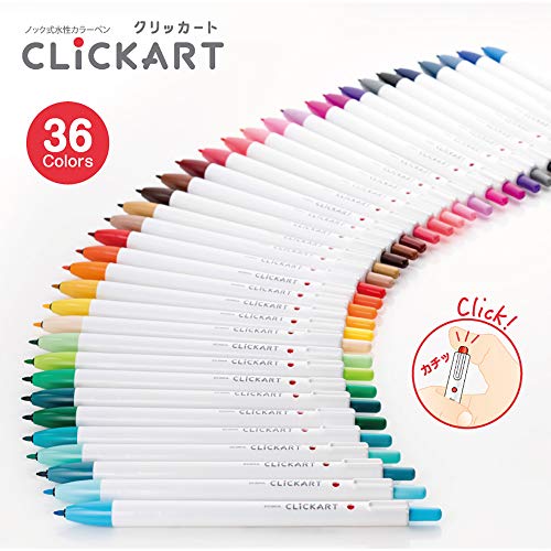 Zebra Pen Zebra Clickart WaterBased Pen Bright Light 12 Colors Set Wyss2212Clt - Image 3