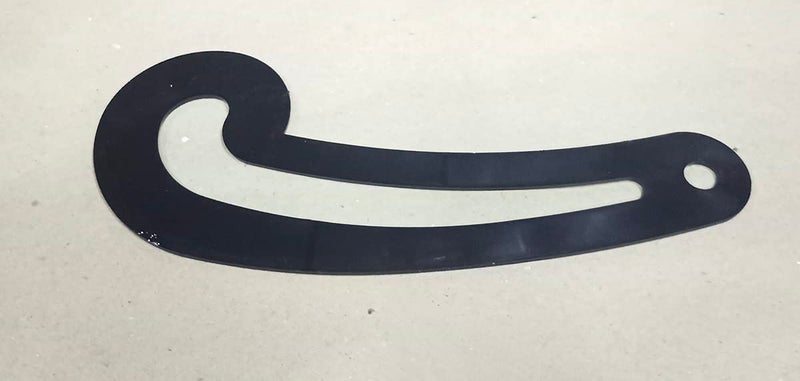 Generic French Curve Scale and Designer Curve Plastic ColarArmhole CurveBlack12inch 2 Pcs  - Image 4
