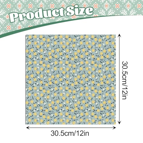 MIATTCLD Scrapbook Paper 12x12 In Double Sided Decorative Paper for Scrapbooking, 24 Sheets/24 Designs Spring Floral Patterned Craft Paper for Junk Journals DIY Cards Album Decoration (Blue) - Image 2