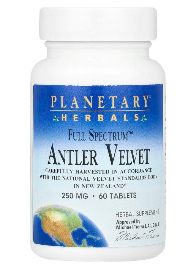 PLANETARY HERBALS Full Spectrum™ Antler Velvet 250 mg 60 Tablets (125 mg per Tablet) 