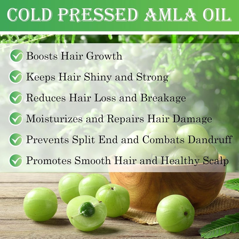 Yecuce Amla Hair Oil 60ML for Hair Growth and Healthy Hair Moisturized Scalp, Natural & Vegan, Promotes Thicker, Fuller, for Men and Women (60ML) - Image 2