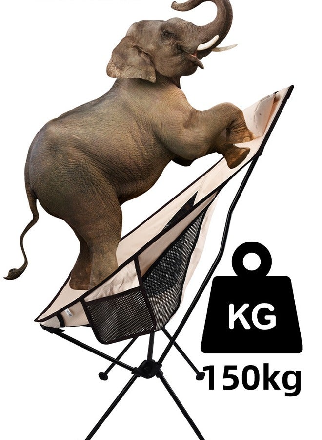 Arabest Camping Chair, Portable Folding Chair, Beach Chair with Side Pocket, Lightweight Hiking Chair available in 4 colours - Image 4