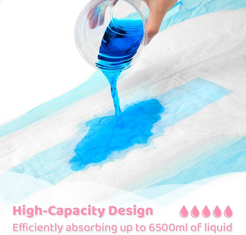 Littleforbig حفاضات قابلة للتعديل للبالغين 2 قطع ABDry حفاضات فائقة الامتصاص زرقاء متوسطة 2838 - Image 4