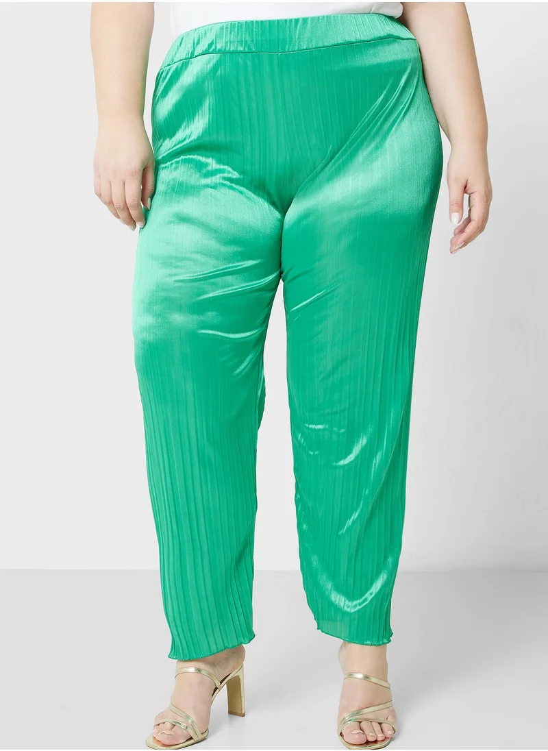 Ella Plus Plisse Detail Top & Pants Set