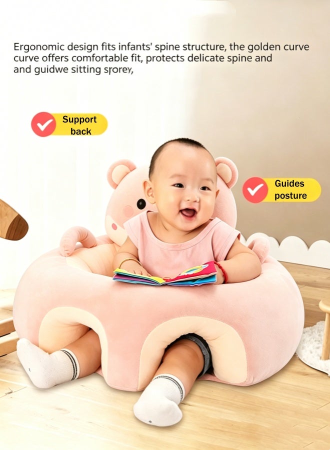 oldlaiben Baby Sitting Chair,Baby Sit up Chair,Baby Sitting Support Seat Sofa,Cartoon Cute Baby Seat,Baby Support Sofa Chair,Infant Learning Seat,Portable Baby Comfortable Floor Seat,Perfect Toddler Gift To Learn To Sit,Baby Gifts(Bear) - Image 4