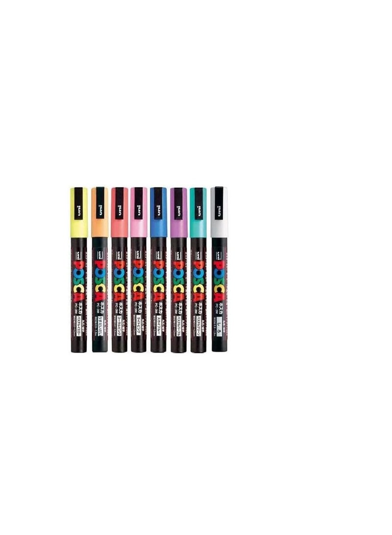 Posca PC-3M Soft Colours 8PCS 0.9-1.3MM - Image 1