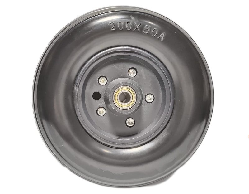 ComsenMed Wheelchair Caster Wheel with 7/16" Bearings & Urethane Tire(8"*2"), (200 * 50),Bariatric Heavy Duty Wheelchair Universal Caster, Front Wheel Replacement Parts,8" x 2" Solid Urethane tire(1EA,Black) - Image 5