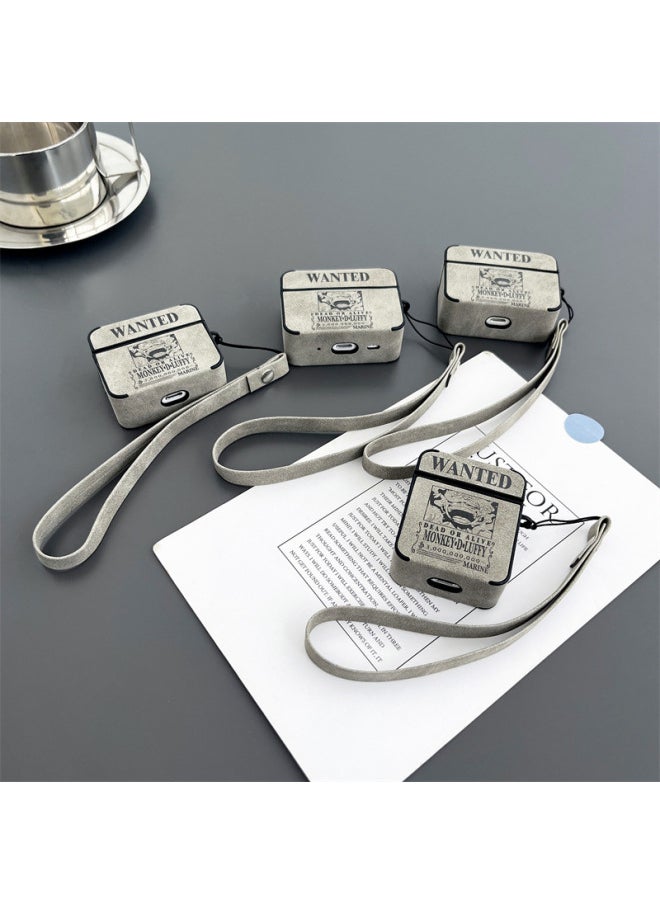 Generic - Luffy Reward Order Applies To Airpods4 For Apple Bluetooth Wireless Earphone Set 1/2/3 Generation Pro2 Leather Cartoon-Color:Venom Headphone Cover + Lanyard-Applicable Model:airpods 1/2 Generation - Image 1