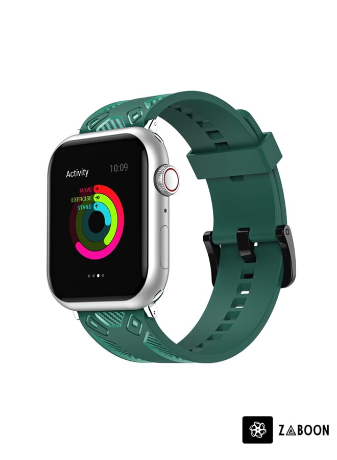 Zaboon سوار ساعة بتصميم ألياف الكربون لساعة آبل الترا 49 مم / السلسلة 8&7 45 مم / SE 2&6&SE&5&4 44 مم / 3&2&1 42 مم - Image 3