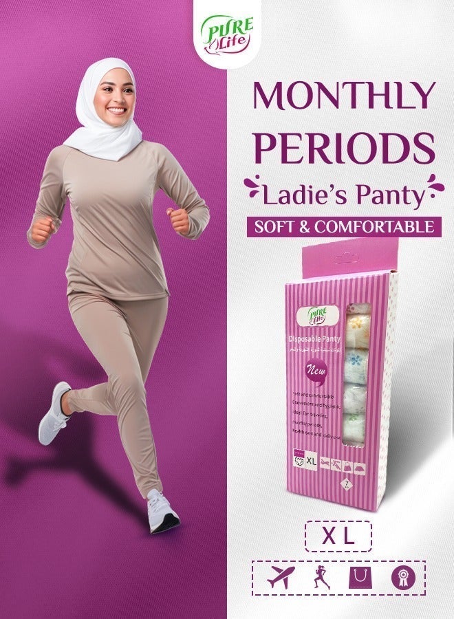 بيور لايف سروال بيور لايف النسائي القابل للاستخدام مرة واحدة مقاس XL – ناعم، مريح، وآمن - Image 5