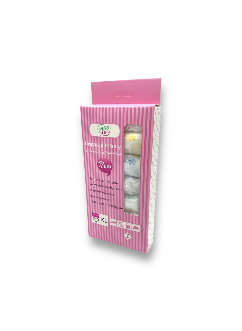 purelife Pure Life Disposable Panty XL – Soft, Comfortable, and Secure Disposable Underwear for Women  - Image 1