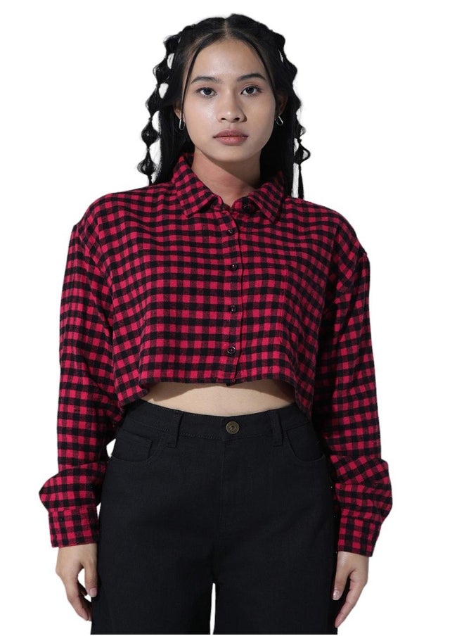 Hubberholme - Red & Black Shirt For Women - Image 1