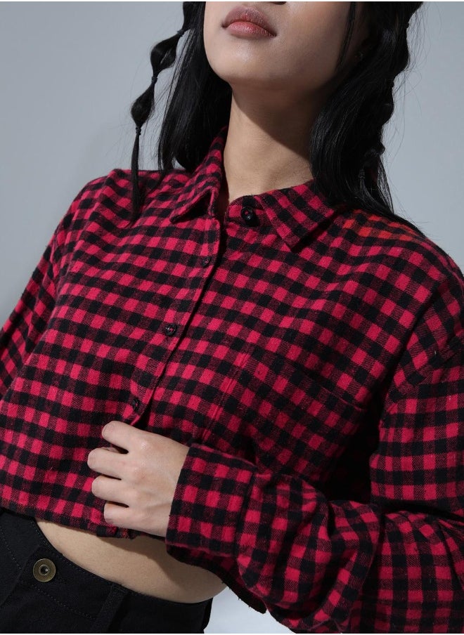 Hubberholme - Red & Black Shirt For Women - Image 1