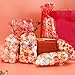 BOEIAC Valentine Treat Bags 100 Pcs Valentines Cellophane Bags Plastic Clear Red Valentine Candy Cookie Gift Goodie Snack Bag with 100 Pcs Twist Ties for Valentines Wedding Party Favor Supplies 5 Styles - Image 4