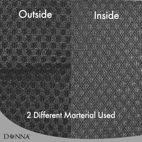 Donna لفافة فوم ديلوكسي مع فيتامين E، لفافات رأس للنساء السود، لفافة شعر للنوم، شبكات شعر للنوم، لفافة شعر شبكية، لفافة رأس حريرية، لون أسود 1 قطعة - Image 5