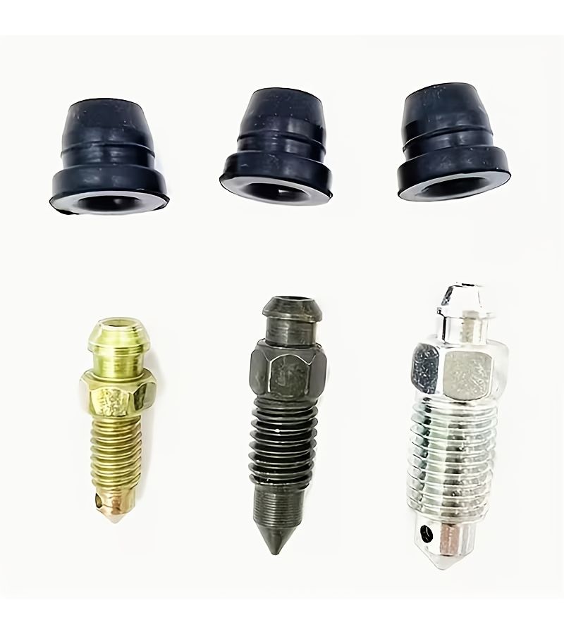 12pcs Car Brake Bleeder Screw Nipples With Dust Caps For Auto Motorcycle - Image 3