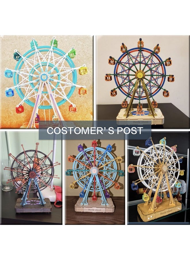 RoWood Rowood 3D Puzzles for Adults, Model Kits for Adults, Wooden Music Box,DIY Craft Kits for Adults Teen Boy Gifts on Birthday Christmas - Ferris Wheel (232 PCS)  - Image 4