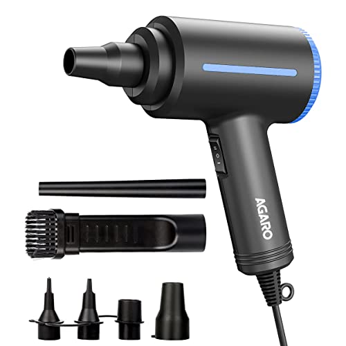 AGARO Compressed Air Duster,Air Blower, Powerful 48000 RPM, Variable Speed, Copper Motor, Air Spray/Blower for Electronics & Inflatables, Dust Cleaner for Computer, Laptop, Home, Car & Office, AD1719 - Image 1