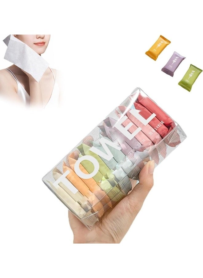 FALMER 14 Pack Compressed Towels Tablets, Disposable Face Compressed Towels,28 x 24 cm Soft Wipe Face Washcloths, Portable Coin Tissue for Outdoor Travel Camping Hiking Sport Hotel Beauty Salon  - Image 1