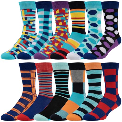 ZEKE Funny Dress Socks for Men - Funky Mens Crazy Socks - Cool Colorful Patterned Fun Socks for Men (Variation S, 6-12) - Image 2