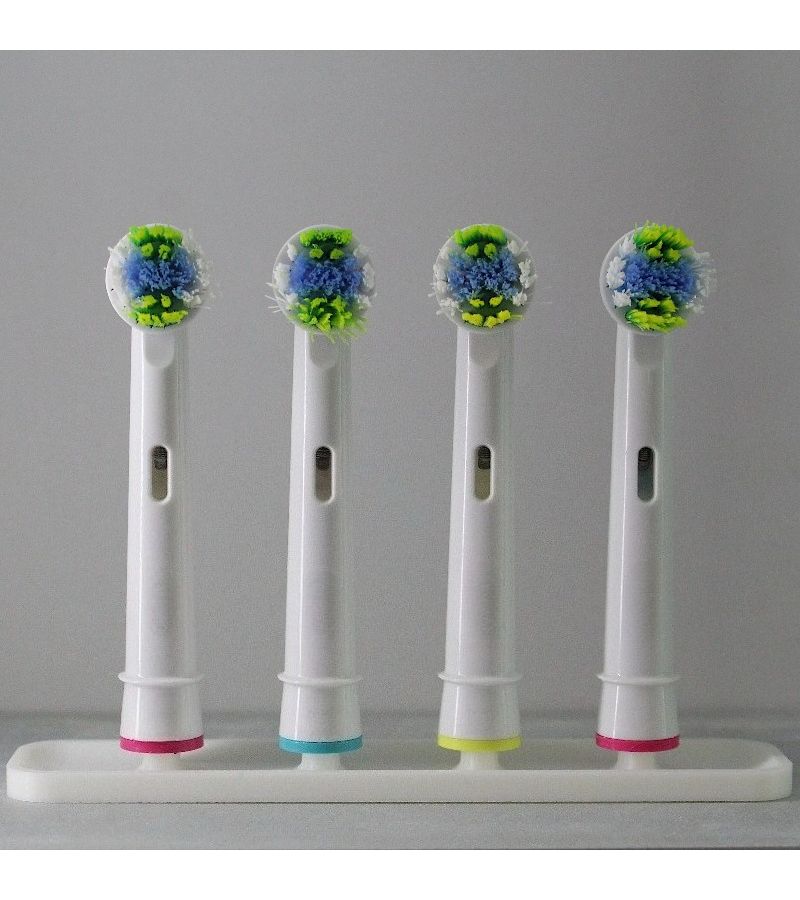 Type B 3D Printed Brush Head Organizer No Drill Wall Mount 2 Slots Dust Protection - Image 1